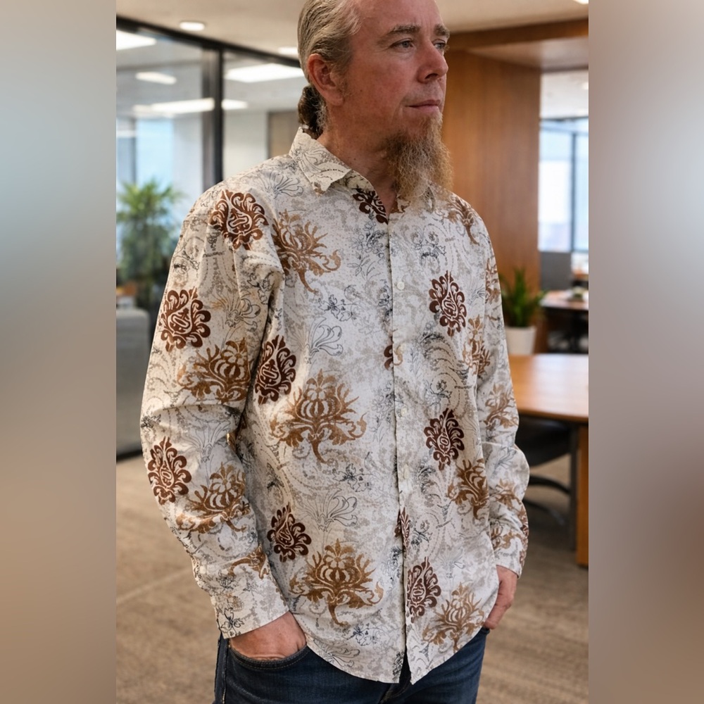 Indigo Joe Long Sleeve Button Down Men’s Size XL